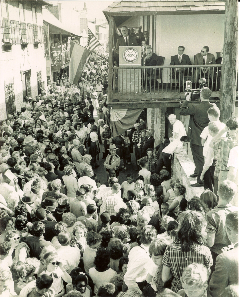 Vice President Johnson was here in March of 1963, for the 400th Anv. of St. Augustine. The Arrivas house was the head quarters for the Historic St. Augustine Preservation and Restoration Commission. It was the first house that was restored.